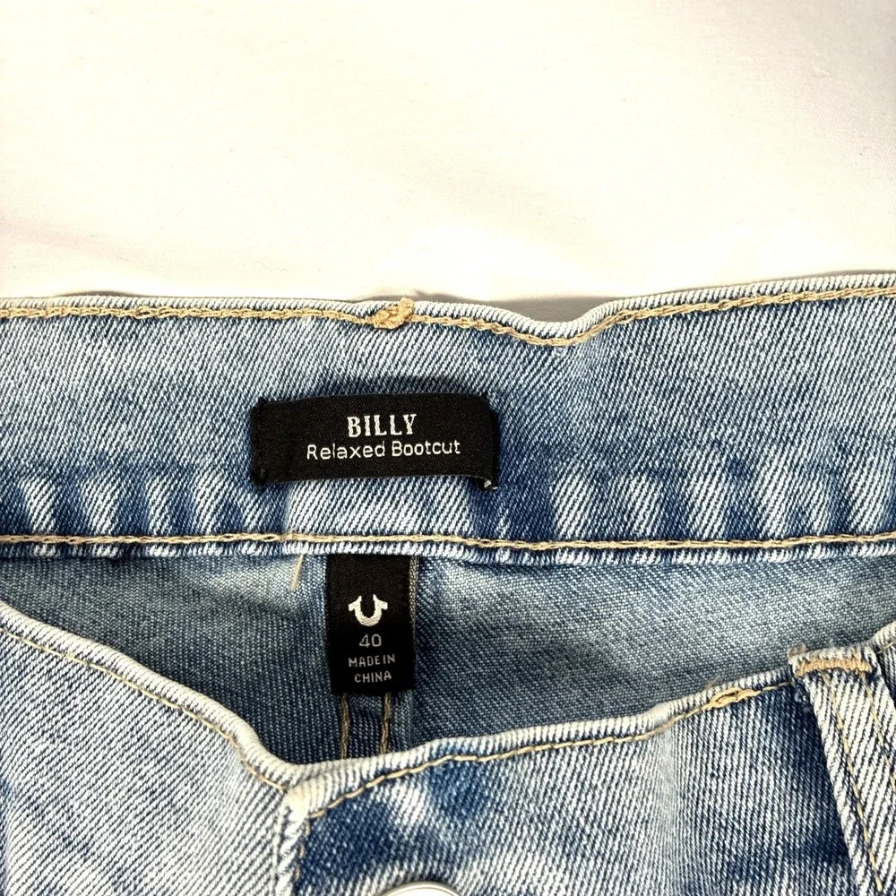 New Mens True Religion Billy Flap Relaxed Bootcut Jeans Size 40x33.5 NWT $164